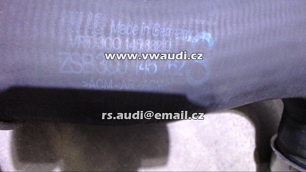 vedení vzduchu turbodmychadlo  3C0145832D ZSB300145762 VW Touran TDI Highline BMM - 3