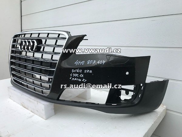 4H0 807 437 Přední nárazník černý  Audi A8 4H Facelift - 2