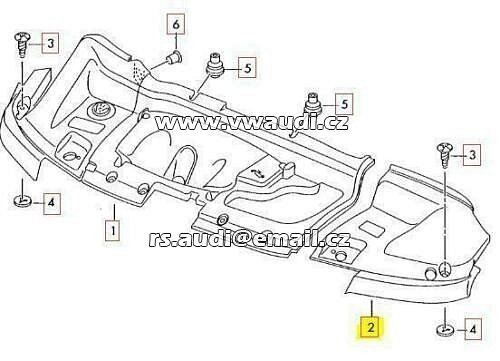 7H0 119 517  T5 Transporter Kryt baterie - 2