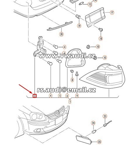 1K9945258 Golf MK6 KOMBI     držák  žárovek - Zadní pravé zadní světlo  - 3