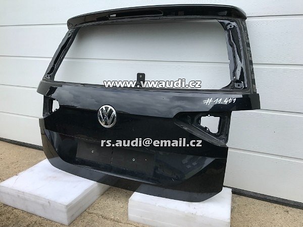 5TA 827 025 P  VW Touran II 5T 5TA 827025P černá  zadní víko dveře kufru páté kapota zadní - 2