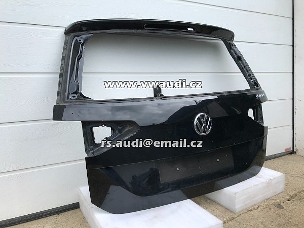 5TA 827 025 P  VW Touran II 5T 5TA 827025P černá  zadní víko dveře kufru páté kapota zadní - 3