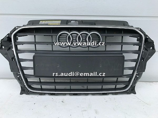 8V3 853 651 maska AUDI A3 8V 12-16 + S-Line Grill černý lesk - 2