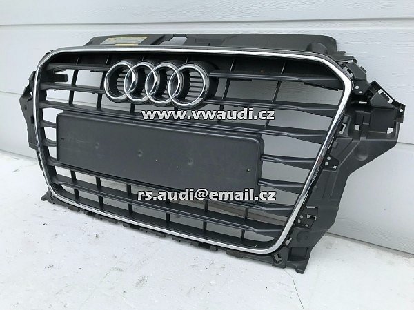 8V3 853 651 maska AUDI A3 8V 12-16 + S-Line Grill černý lesk - 3