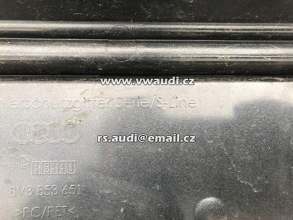 8V3 853 651 maska AUDI A3 8V 12-16 + S-Line Grill černý lesk - 9