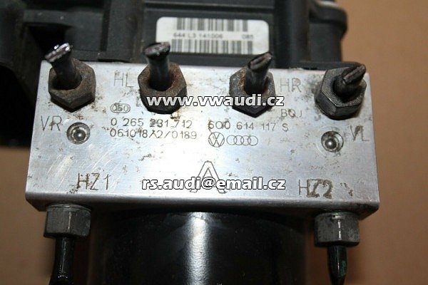 6Q0 614 117 S Hydraulický blok řídicí jednotky ABS  6Q0614117S 6Q0907379AF 0265800511 - 2