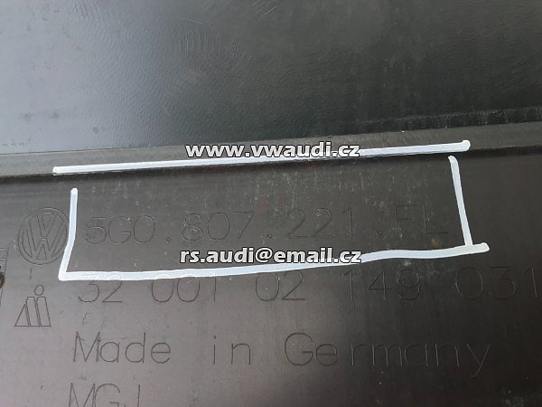 5G0807221FL Nárazník přední  VW GOLF 7 VII Facelift od roku 2017 - 5