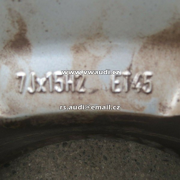 4A0 601 025 B hliníkový ráfek pro Audi 100/200 C4, A4 B5, A6 C4 B4 7x15&quot; ET45  - 3