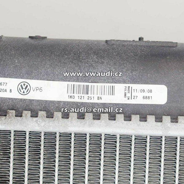 1K0 121 251 BN 1.4 TSI  Chladič motoru Volkswagen Golf MK5 - 2