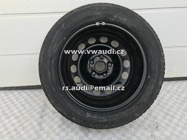 1K0 601 027 K R16 Brigestone 205 55 16 91V Ocelový ráfek rezerva na dojetí  VW GOLF 5 6 Touran Škoda Octavia Seat Altea 5x112 ET50 6,5 x 16 - 5