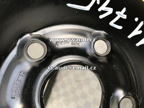 1K0 601 027 K R16 Brigestone 205 55 16 91V Ocelový ráfek rezerva na dojetí  VW GOLF 5 6 Touran Škoda Octavia Seat Altea 5x112 ET50 6,5 x 16 - 6