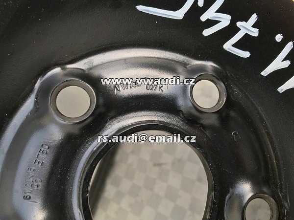 1K0 601 027 K R16 Brigestone 205 55 16 91V Ocelový ráfek rezerva na dojetí  VW GOLF 5 6 Touran Škoda Octavia Seat Altea 5x112 ET50 6,5 x 16 - 7
