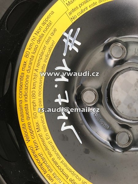 1K0 601 027 K R16 Brigestone 205 55 16 91V Ocelový ráfek rezerva na dojetí  VW GOLF 5 6 Touran Škoda Octavia Seat Altea 5x112 ET50 6,5 x 16 - 13