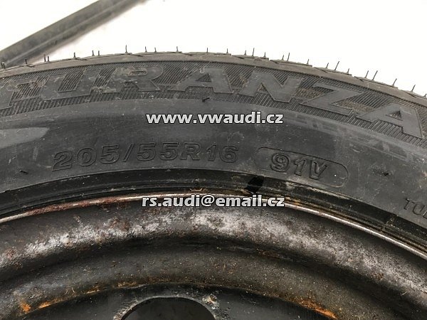 8p0601027 rezerva 16 Audi A3 8P Pneumatika Brigestone TURANZA 20555 16 91V nová - 7