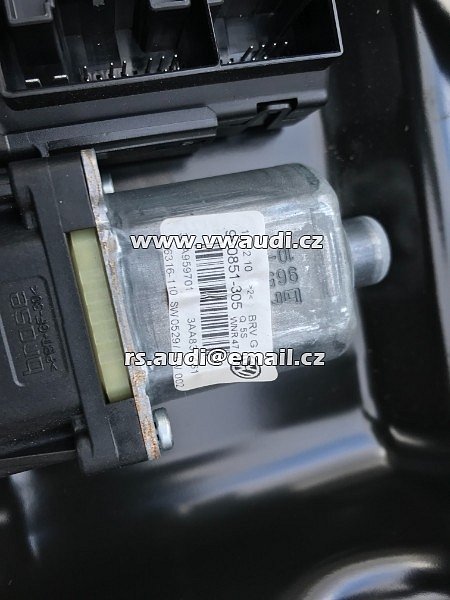 3C0 959 793 B  Motorek ovládání oken VW Passat  B7 2011 s řídící jednotkou levé dveře řidič  - 3