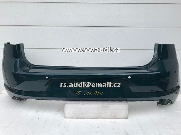Zadní nárazník + VW Golf 7 5G Facelift + PDC + Black Green + 5G6807421BK - 14