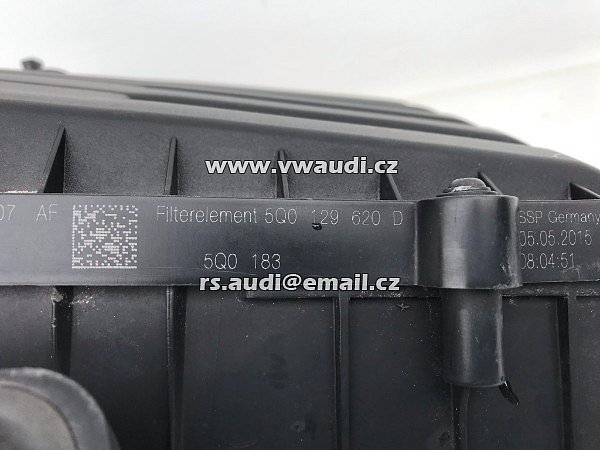 5Q0 129 601 AH VW Golf mk7 VII TDI filtrbox sání  - 8