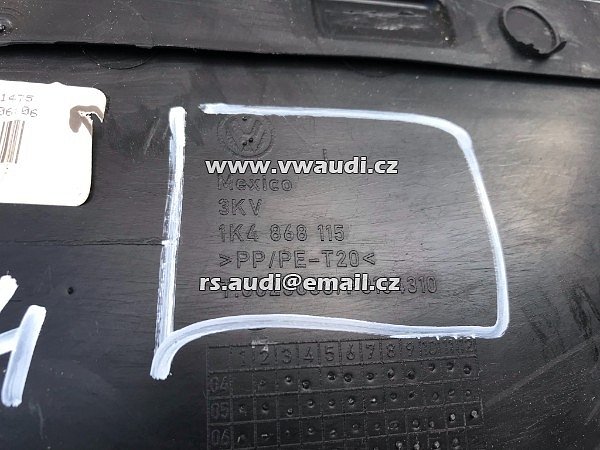  Tapecírunk dveří vnitřní obložení levé zadní dveřeK4 868 115  VW Golf 5 V  TDI Comfortline 1 K - 5