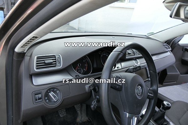 VW Passat B7 Hliník dekor palubní desky palubní deska středová konzola stříbrná sada + 4 lišta dveří  - 2