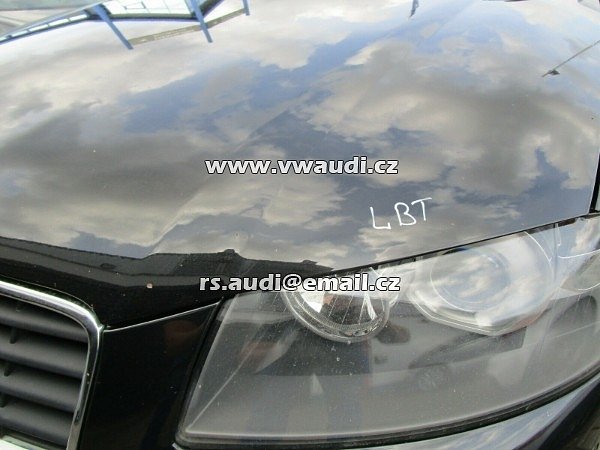 Kapota Audi A3 8P 2003-2004 Kapota EBONY BLACK LZ9W černá - 4