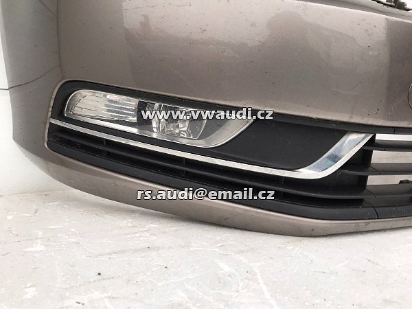  kompletní nárazník Passat 3C B7 2011 12 13 14  barva hnědá LA8X kaschmir  3AA 807 221   mřížka světla pravé levé chrom lišta  - 4