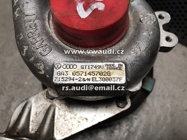 057 145 702 G GT1749V Garrett Turbo 057145702G Audi 3.3 TDI 057145702D A8 - 6