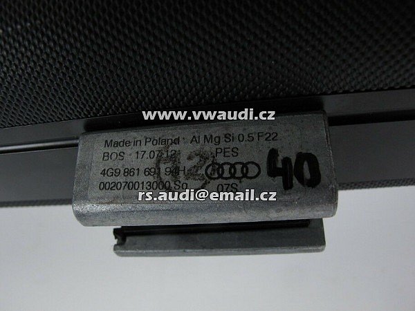 4G9 861 691 Originální Audi A6 4G S6 síťová přepážka, síťka na zavazadla, černá  - 2