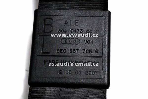 8E0 857 705 G AUDI A4 B6 b7 2007  8E Bezpečnostní pás 8E0857705 G     Naviják levý  předního B sloupku Audi A4 B7 8E  - 3