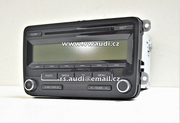 Originální autorádio VW Golf 6 Media CD přehrávač 1K0 035 186 AA - 2