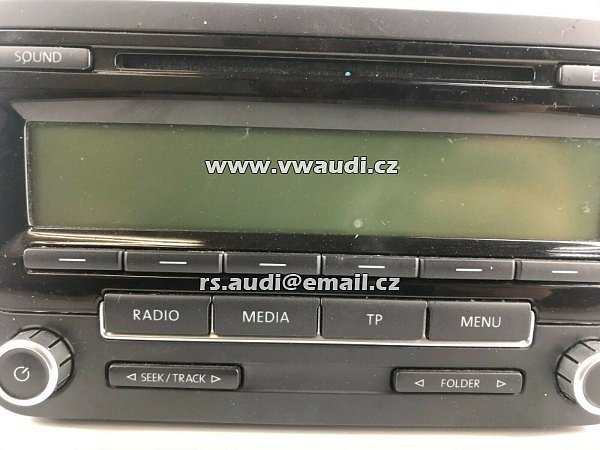 Originální autorádio VW Golf 6 Media CD přehrávač 1K0 035 186 AA - 6