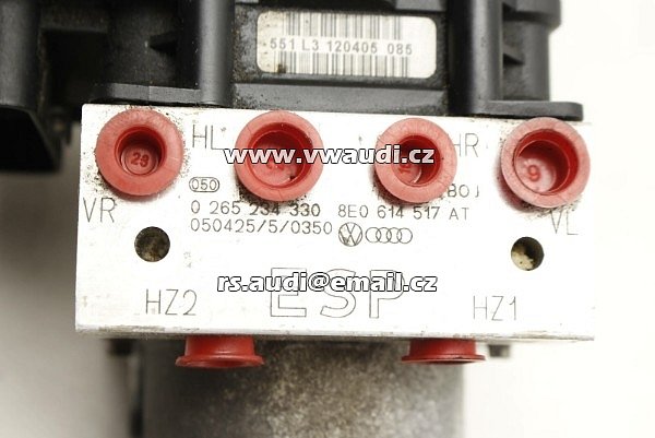Audi A4 B6 B7 8E 8E0 614 517 AT  8E0 910 517 B ABS Hydraulikblock - 2