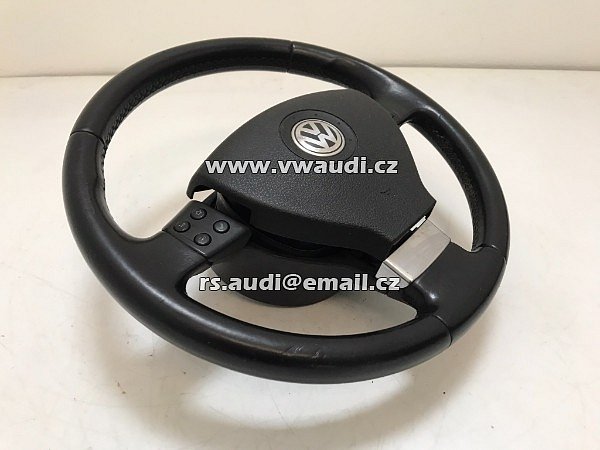 1Q0 419 091  volant kožený multi chrom  pro VW Golf 5 Passat B6 3C Eos Jetta - 2