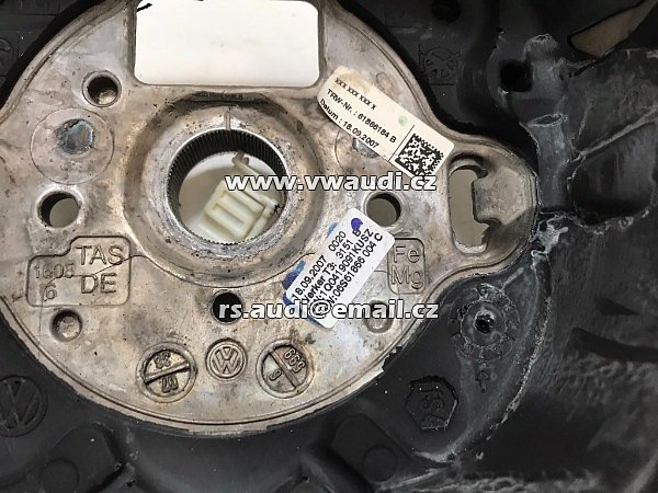 1Q0 419 091  volant kožený multi chrom  pro VW Golf 5 Passat B6 3C Eos Jetta - 8