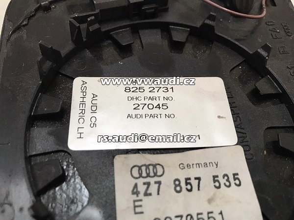 4Z7 857 535 E  Audi A6 4Z Allroad  sklíčko zrcátko  automaticky stmívatelné levé zatmavovací  - 9