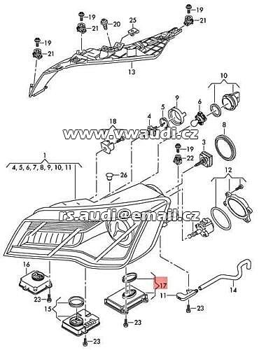  AFS přední světlomety power modul zatáčky 4G8941329 Audi A7 4G - 2