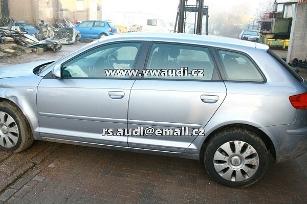 Audi A3 8P Sportback boční okno dveře okno přední levé řidič 2004 05 06 07 08 - 4