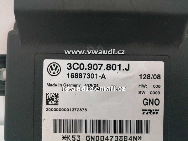 3AA 907 801 J VW Passat B7 (365) (08.2010 11 12 13 2014 Řídicí jednotka elektronické parkovací brzdy 3AA907801J - 2