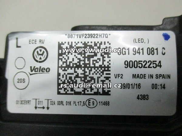 3G1 941 113 A světlomet přední levý - kompletní full LED VW Passat B8 3G0 3G1 - 2