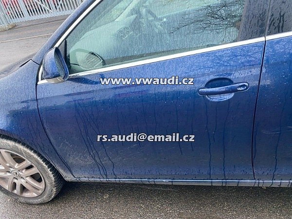 VW Golf 6 Var 09-14 Dveře levé zadní  Variant kombi modrá metalíza LP5W kombi  - 3