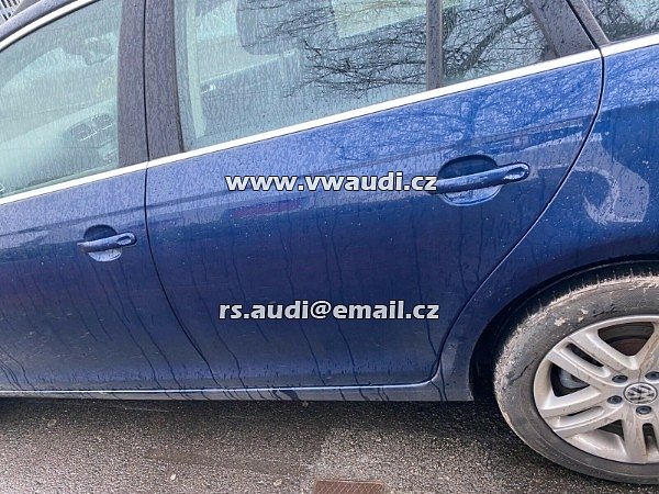 VW Golf 6 Var 09-14 Dveře levé zadní  Variant kombi modrá metalíza LP5W kombi  - 5