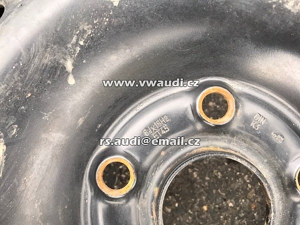kolo disk ráfek rezerva Audi A4 A6 15&quot; 195 65 R15 ocelový 6 X 15 ET45 - 5