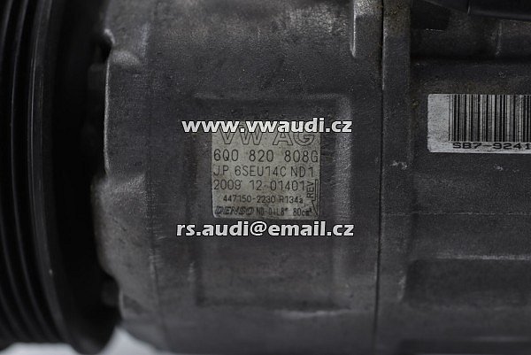 6Q0 820 808 G . JP6SEU14C ND1 Kompresor klimatizace VW Polo 9N3 Seat Ibiza Škoda Fabia Roomster 1.4 TDI PD motor BMS 80HP - 5