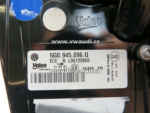5G0 945 096 Q zadní světlo LED pravé vnější VW Golf 7 5G AU Facelift - 5