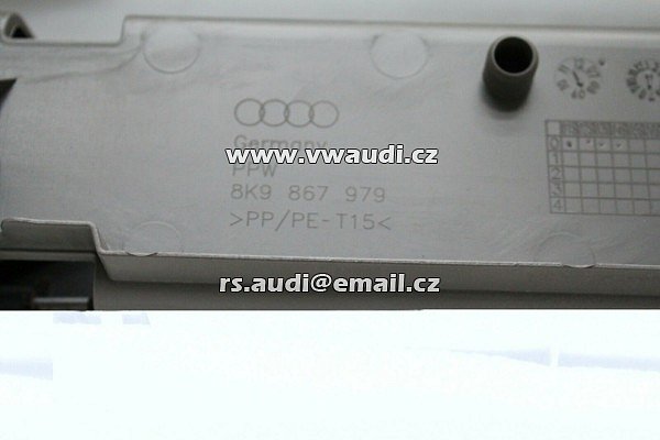  8K9 867 979   Originální Audi A4 8K Avant obložení zadních dveří 8K9867979 ONIX černá barva - 3