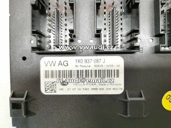 1K0937087J VW Seat Skoda Octavia řídící jednotka palubního napájení modul řídící jednotky palubního napájení 1K0 937087J - 2