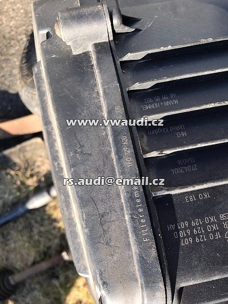 1K0 129 601 AH VW Caddy 2K skříň vzduchového filtru Vzduchový filtr - 3