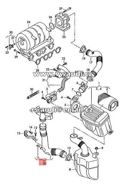 1K0 129 618 T Caddy Touran sací potrubí 2.0 DIESEL - 2