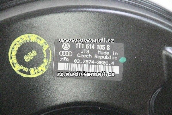 Posilovač brzd VW TOURAN 1 1T1 614105S ATE 1T1614106D 2.0 103 KW 140 HP ABS - 2