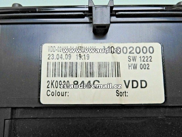 VW CADDY III LIFE (2K_) 1.9 TDI | Přístrojová deska 110080376006 2K0 920844C - 3