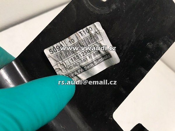7N0 853 651 F  maska přední grill chrom + znak VW Sharan 2015/05-2022/12 7N1, - 8